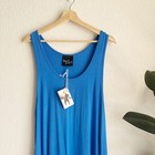 Momper Romper Jumpsuit Small Blue Drop Crotch Harem Maternity Loungewear Cozy