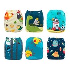Reusable Cloth Diapers 6 Pack 6pcs Microfiber Inserts 4pcs Rayon From Bamboo    