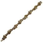 Vintage Trifari    Gold Tone Scroll Clear Rhinestone Bracelet And Earring Set