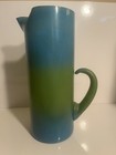 Blendo Glass Cocktail Pitcher 80 Oz  11 5  West Virginia Glass Blue Lime Green