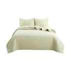 3-pcs 100  Cotton Oversized Bedspread Set Coverlet Quilt Set Stitching