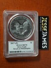 2017  p  Silver Eagle Pcgs Ms70 Struck At Philadelphia Premier Label