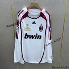 Maldini  3 Ac Milan Jersey 2006 2007 Long Sleeve Retro White Shirt  M