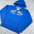 Vintage Y2k Abercrombie   Fitch Hoodie Boys Large Blue Sweatshirt Youth Spellout