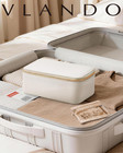 12 Pcs Travel Jewelry Case With Velvet Pouches And Leather Strap White Jewelry