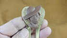  cah3-1  Rare African American Lady In Hat Brown Cameo Hairpin Hair Pin Comb
