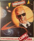      Original 1986 Max Headroom Coca   cola Poster   C   c   c   catch The Wave Nos