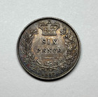 1872 Great Britain 6 Pence  Km-751 1 