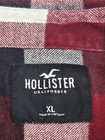 Hollister Red Black Plaid Cotton Flannel Men s Button Up Long Sleeve Shirt Sz Xl