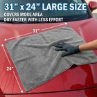 2 Pack Professional Large Microfiber Car Drying Towels  31  X 24    Scratch Free