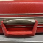 Vintage Samsonite Contoura  Red 20   x16   x6  Hard Shell Luggage Suitcase With Keys