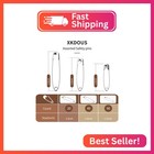 Xkdous Safety Pins - 150 Pcs Assorted Sizes Silver Pins Bulk - Small   Large Hea