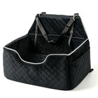Pet Dog Booster Car Seat Non Slip Soft Cushion With Safety Belt For Small Dogs