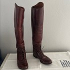 Vintage Vogel Leather Tall Riding Boots Womens 7 Custom Made Equestrian English