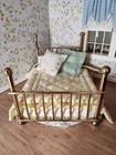 Vtg Dollhouse Miniature Reeves International Brass Bed 1 12 Scale - Lovely  