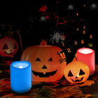 6 Pcs Color Changing Remote Flameless Flickering Led Timer Votive Candles colore