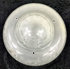 Vintage 10  Clear Glass Frosted 3 Hole Ceiling Lamp Shade Art Deco Double Dome