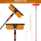 2 In 1 Squeegee Window Cleaner Window Cleaning Duster Kit With 3-14 Ft Extension