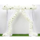 White Artificial Silk Flower Row For Home  Party  And Wedding Decor