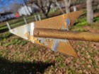 Antique 42  Gilt Metal Weathervane Arrow As Found Salvaged Folk Art Primitive