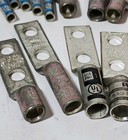 Lot Of 22 Copper Compression Lugs 1 2-hole Terminals - Assorted 2 0  1 0   6 Awg