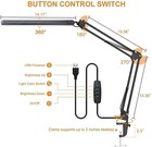 Led Desk Lamp Adjustable Swing Arm Lamp With Clamp Eye-caring Reading Desk Light