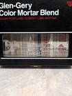 Vintage Glen Gery Mortar Sales Sample Kit In Wooden Box W  Painted  Glass Window