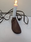 Antique Vintage Original Wood Shoe Form Candle Flame Electric Night  Light 6   