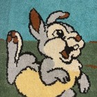 Rare 1950 s Vintage Disney Rug Bambi   Thumper Rug 100  Cotton Pile Belgium