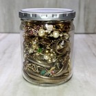 Mystery Jewelry Jar 1 73 Lbs      Wearable Lot  Gold Tone  Vintage  Modern No Junk