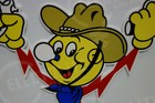 Reddy Kilowatt Six Guns Power Light Bulb Electric Lineman Sign Electrician Gift