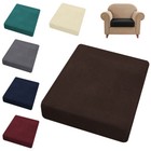 Stretch Fleece Sofa Cushion Cover Non-slip 1 Seater Chair Seat Cover Protector