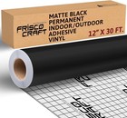 Permanent Vinyl     Matte Black Adhesive Roll  Waterproof   Weather-resistant     