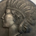 Antique Early 1900s Bronze Indian Coin Lucky Penny Souvenir Penny Atlantic City