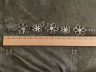 Vintage 90s Daisy Silver Tone Metal Chain Link Belt  Boho  Upcycle Project  Read