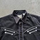 Vintage Roper Button Up Shirt Size Xl Black Western Rodeo Cowboy Old West