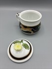 Lynn Chase Jaguar Jungle 2 Pc Pot De Creme W lid   Base 24k Gold Decorated