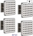 4-piece Solid Brass Square Body Spray Jets For Shower Wall Spray  Brushed Nickel
