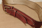 Triple K Vintage Leather Ammo Belt 740-l C 45 Ammunition Gun Size 45