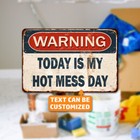 Personalized Warning Distressed Metal Sign Garage Shop Custom 108120009001