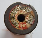 Alex King   Co  Vintage Antique Glace Cotton Thread  Wooden Spool  Orange Color