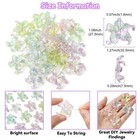 30pcs Transparent Acrylic Bead Caps Flower Floral Ab Color Plated Jewelry Making