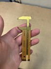 Vintage Stanley Caliper Rule Wood   Brass Inside Outside  136