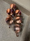 Smirnoff Moscow Mule Mugs Copper Tone Cocktail Barware Cups Set Of 6 