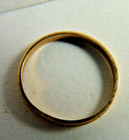 Patterned Baby Ring 10k Yellow Gold Vintage Boy Girl  Tiny Tiny Less Than Sz 1