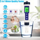 5 In 1 Digital Lcd Ph tds ec temperature salinity Water Quality Tester Meter Pen
