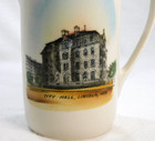 Antique Bavarian Porcelain Souvenir Small Pitcher City Hall  Lincoln  Neb