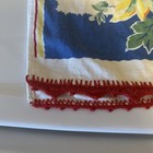 Startex Vintage Floral Butterfly Kitchen Towels Red Embroidered Edges 1950 Lot 2