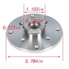 6 Inch Wood Lathe Face Plate For 1-1 4  X Rh 8tpi Threaded With Set Screws