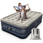 Premium Full Size Air Mattress 18  Elevated Airbed With Built-in Pump Camping Us